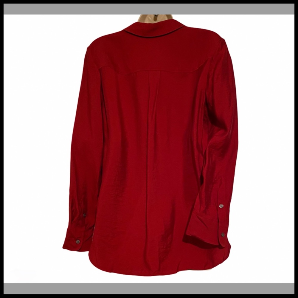 NWOT WESTBOUND Red Button-Down Long Sleeve Shirt S - Picture 3 of 7